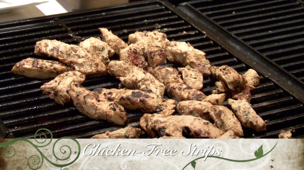 Grilling the Beyond Meat Chicken-Free Strips